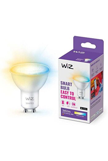 Wiz Smart LED Bulb GU10, 50W, Tunable White (2700K-6500K), Wi-Fi And Bluetooth, Works with Alexa And