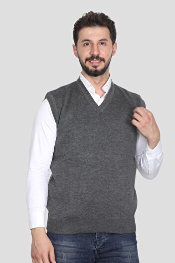 HEDEFNUR TEKSTİL Men's Flat Sweater with Pattern Adult Dad Sweater