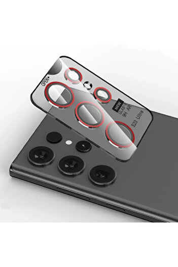 Choice For S25 Ultra Red Senior Camera Tempered Glass Lens Protector For Samsung Galaxy S25 Plus S25 S24 Ul