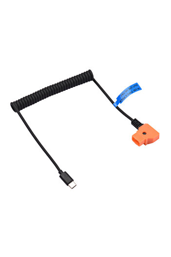 Choice كابل طاقة أسود 15V PD3.0 USB Type-C ذكر إلى 15V D-Tap ذكر لمقبس V-mount للبطارية