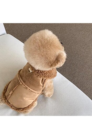 Choice L C Classic Solid Dog Vests Winter Fleece Warm Pet Dog Clothes For Small Medium Dogs Jackets Cats Fa