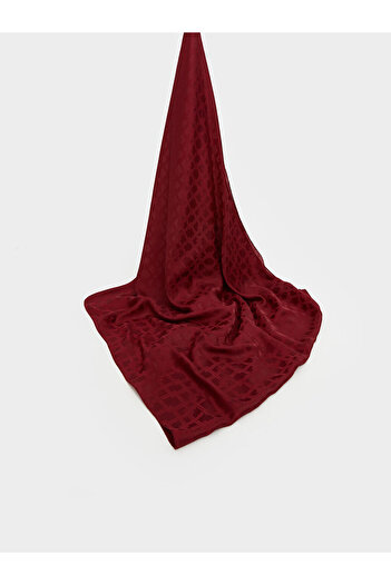 LC Waikiki Burgundy Patterned Women's Shawl