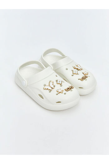 LC Waikiki White Printed Girl's Beach Sandals