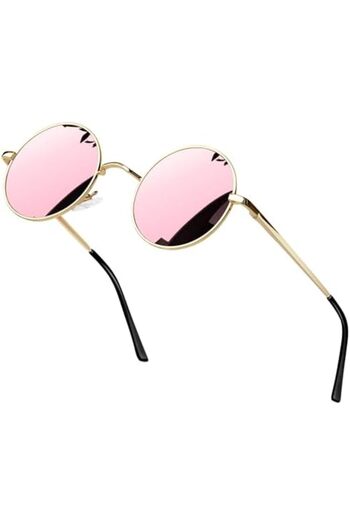 GENERIC4 KANASTAL Hippie Round Polarized Sunglasses for Women Men, Small Circle Sun Glasses Classic Vintage R