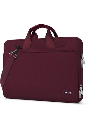 Mosiso 360 Protective Laptop Shoulder Bag Matching Color Sleeve with Belt
