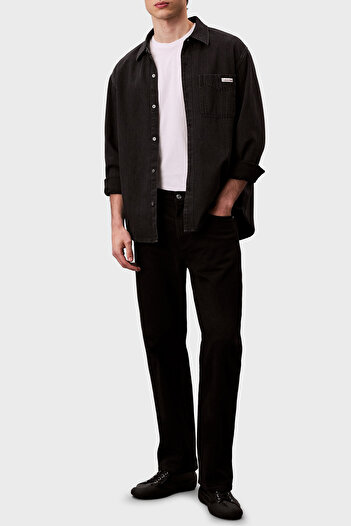 Calvin Klein Calvin Klein Pamuklu Regular Fit Klasik Yaka Tek Cepli Kot Gömlek LV04RD765G57L Erkek KOT GÖMLEK LV0