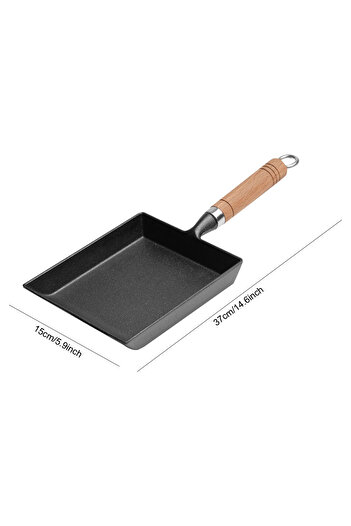 Choice Black Cast Iron Non Stick Pan Mini Egg Frying Japanese Thickened Pot Non-Stick Tamagoyaki Frying Pan