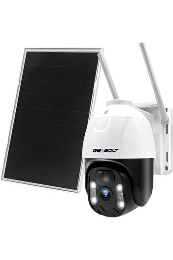 GENBOLT 4G LTE Solar Security Camera Outdoor Wireless, 2K 8W 15600mAh Battery Operated Surveillance