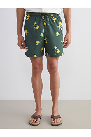 LC Waikiki Sari Short Length Patterned Men's Swim Shorts