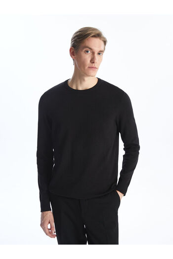 LC Waikiki Black Crew Neck Men's Knitwear Sweater