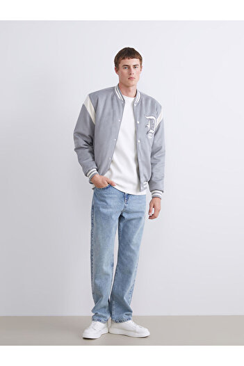 LC Waikiki Create Your Style from Uzg Store |   Standard Fit Long Sleeve Suede Men's College Jacket