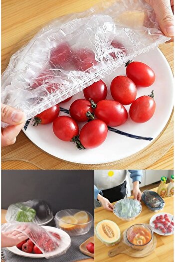 Amentes 100 Pieces Practical Freshness Preserving Pot and Plate Cover |   Multi-Purpose Cover Food