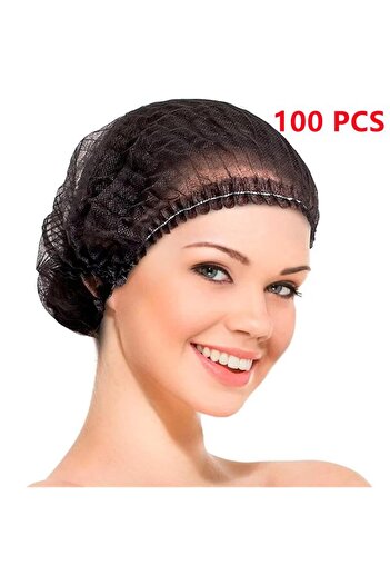 Choice1 Black 100PCS 100PCS Disposable Hair Head Covers Anti Dust Net Bouffant Caps for Kitchen Beauty Showe