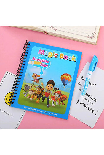 PAW PATROL 19x16cm style-1 Paw Patrol Drawing Coloring Books for Kids Magic Water Book with Pen Children Learn