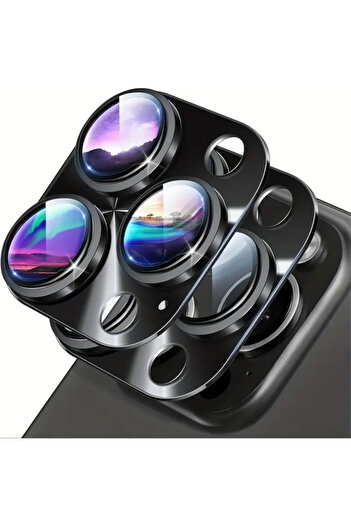 Choice Black iPhone16Pro 16ProMax 3D Metal Camera Lens Protector for iPhone 11 12 13 14 15 16 Pro Max Plus