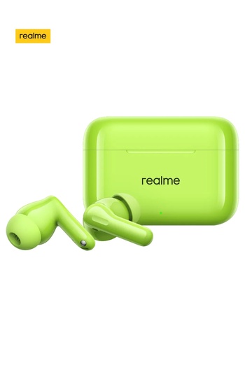 realme Buds T200 Premium ANC Earbuds. Hi-Res Audio, Dual Connect - Neon Green