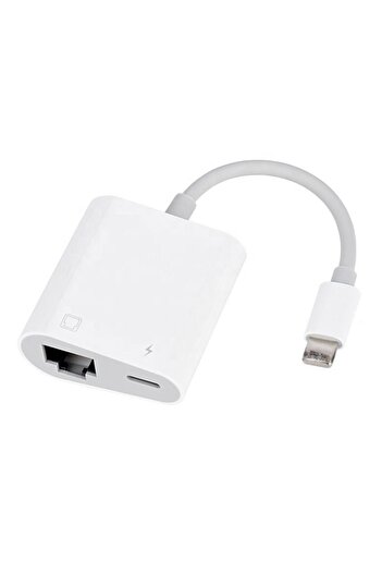 Choice 2in1 For iPhone Lightning to Ethernet 100Mbps RJ45 Adapter For Live Streaming & Online Classes