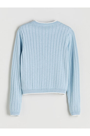 LC Waikiki Leave Your Style with Us |   Crew Neck Girls' Knitwear Cardigan