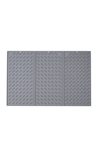 Choice 1pc Gray 1pc 61x40cm Silicone Draining Mat，Foldable Non-Slip Kitchen Utensil Sink Draining Mat Heat