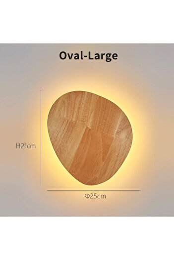 Choice Yellow Warm White (2700-3500K) Oval 12W Original LED Wooden Craft Wall Lamp with Light Source Wall-m