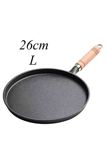 Choice 26cm 26cm Cast Iron Frying Pan Uncoated Non-stick Egg Pancake PanCrepe Maker Steak Frying Pot Gas In