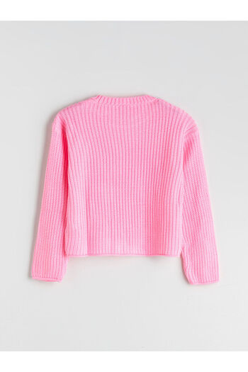 LC Waikiki Pink Crew Neck Girl's Knitwear Sweater