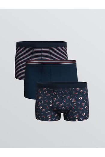 LC Waikiki Create Your Style from Uzg Store |   Standard Pattern Cotton Flexible Men's Boxer 3-Piece