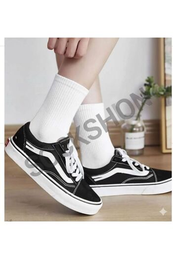 SOCKSHION Unisex White 5 Pairs Tennis College Plain Sports Socks