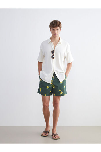LC Waikiki Sari Short Length Patterned Men's Swim Shorts