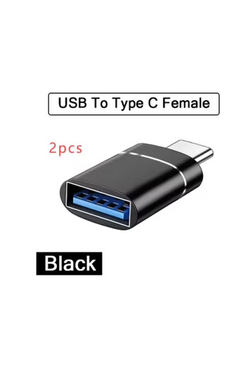 Choice Black B 2PCS USB 3.0 To USB C OTG Adapter Type C Male To USB 3.0 Female Adapter OTG Converter For PC