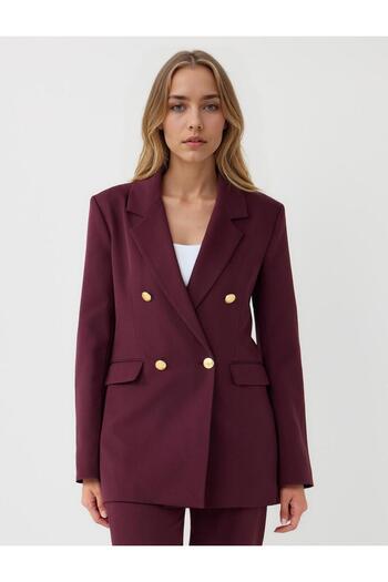 Jimmy Key Gabardine Jacket with Metal Button Detail on the Edge