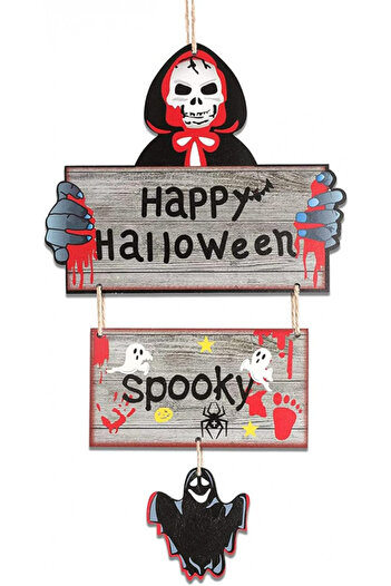 OEM Halloween decoration, wood, multicolor, 17.5x30 cm