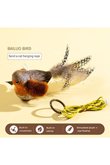 Choice A Simulation Bird Cat Toys Cats Interactive Cat Toy Realistic Bird Sound Cat Toy Plush Cat Toy Catn.