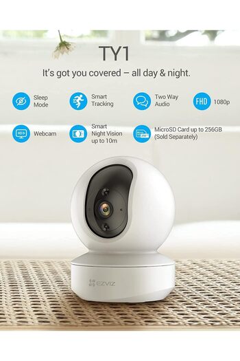 EZVIZ 1080P Full HD CCTV Camera for Home, Baby Pet Monitor with Motion Detection, Smart Tracking, Sm