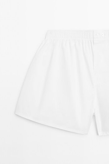 Massimo Dutti Düz renkli %100 pamuklu boxer