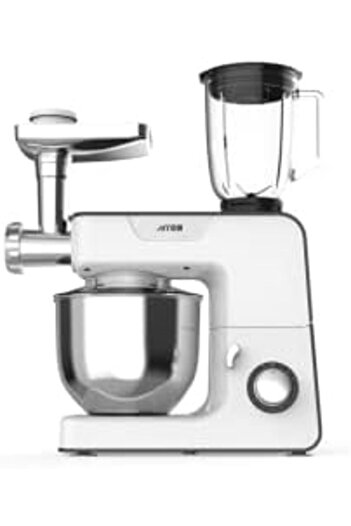 ARROW 3 In 1 Stand Mixer, Meat Grinder & Blender 1000W With 8 Speeds And Pulse, 5.2L Stainless Steel