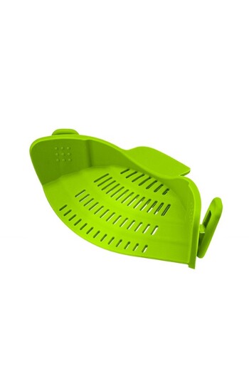 Flippy Dish Strainer, Flippy, Silicone High Temperature Resistant, Universal, Pasta, 23x12.5x6.7 cm Green