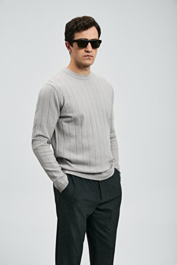 Lufian Kent Men's Sweater Light Gray