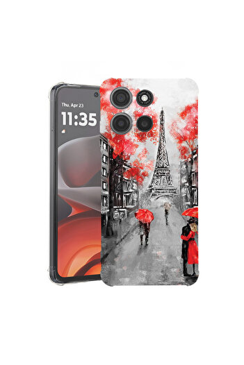 bestcase Carcasă antișoc pentru Motorola Moto G56, Turnul Eiffel din Paris, 2052060 AS 1378