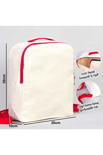 Pamusan Canvas Backpack Vip Red 25X32X10 cm