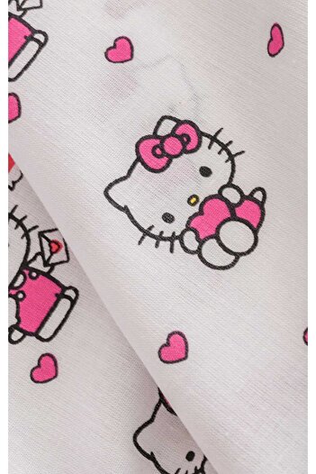 LC Waikiki LCW HOME Karışık Hello Kitty Baskılı Tek Kişilik Lastikli Çarşaf