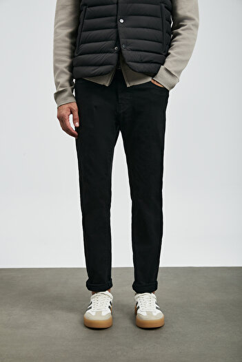 Lufian Anton Smart Jean Men's Trousers Slim Fit Black