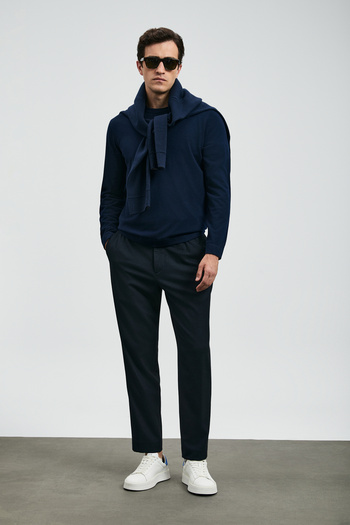 Lufian Dean Men's Sweater Navy Blue