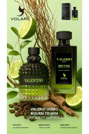 Volare Valerio UOMO Born To Win – Garden of Euphoria, Eau De Parfum for Men (100 ml)