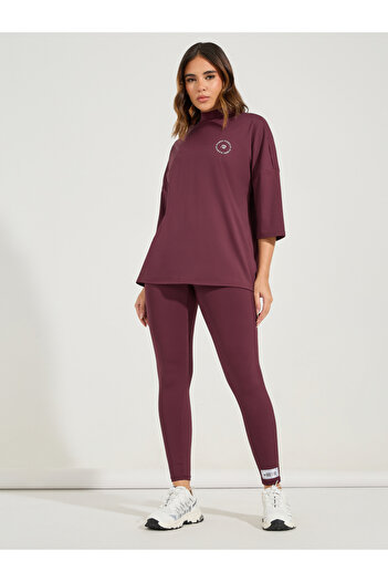 Styli Gymspire Edition- Side Text V-Stitch Full Length Leggings