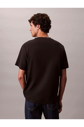 Calvin Klein Erkek Marka Logolu Organik Pamuklu Günlük Kullanıma Uygun Siyah T-Shirt LV04LC241G UB1