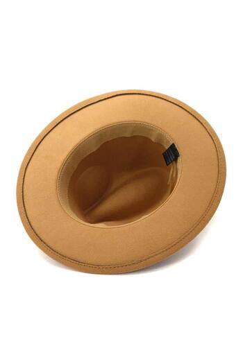 Pursehuit Beige hat, handmade, adjustable, with removable accessory, Arlene