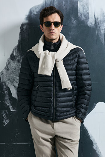 Lufian Andy Goose Feather Men's Coat Black