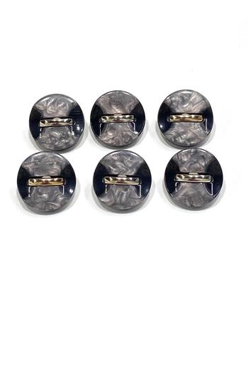 karantuhafiye Shiny Surface, Light Gold Belt Accessory Button / 2.7 cm / M03118 / Smoked