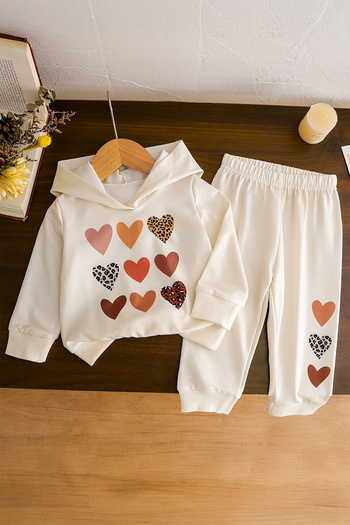 ADABEBEK New Season Leopard Heart Printed 2-Piece Baby Set 24320-1